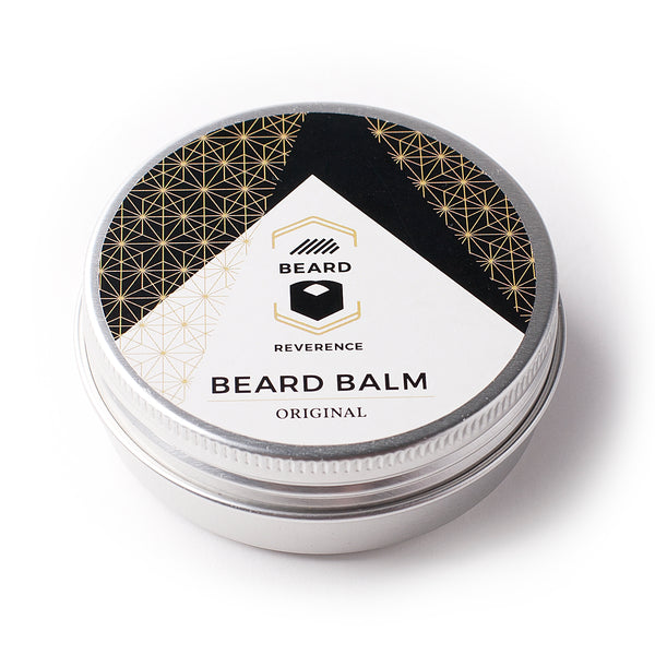 Beard Reverence beard balm on a white background. 