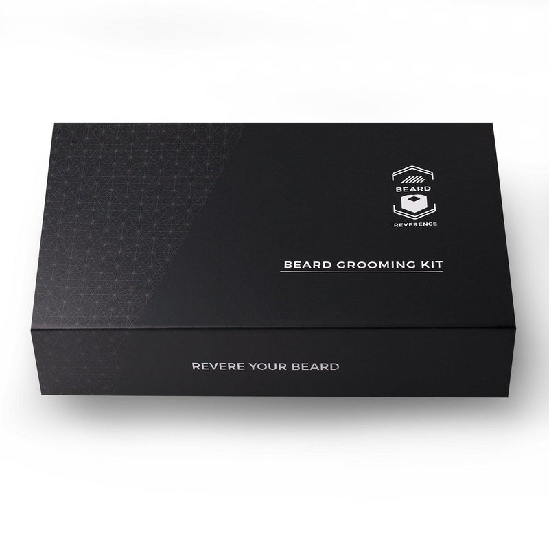 Black Gift Box by Beard Reverence. Sleek design with magnetic closure. 