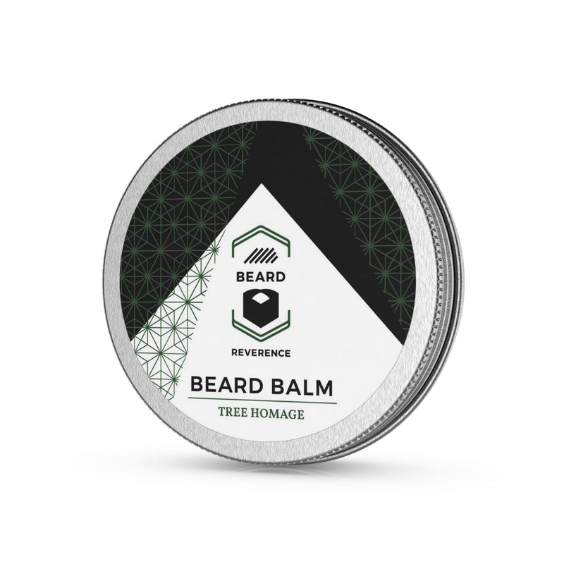 Beard Reverence Tree Homage Beard Balm side angle.